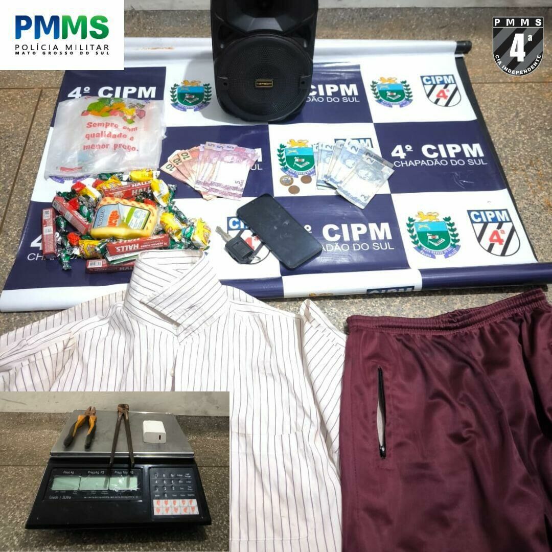 Imagem de compartilhamento para o artigo Autor de furto é preso em Chapadão do Sul ao tentar vender caixa de som roubada da MS Todo dia